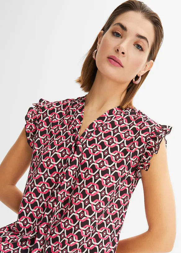 Blusetopp med print, bonprix