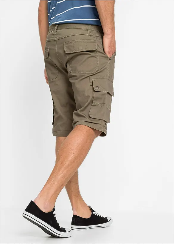 Cargo-bermuda i ren bomull, Regular Fit, bonprix