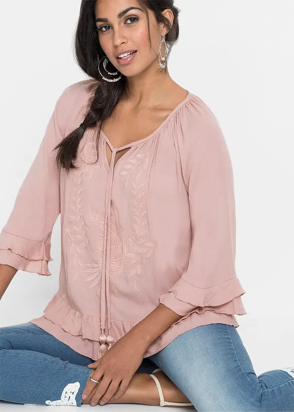 Tunika med broderi, bonprix