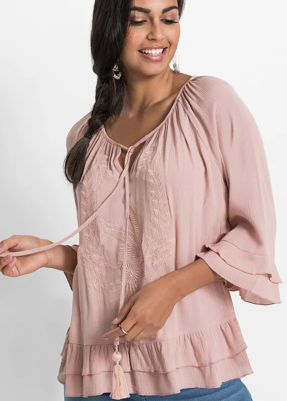Tunika med broderi, bonprix