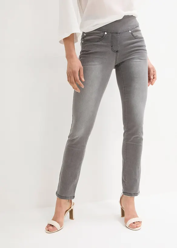 Straight-jeans Mid Waist, super stretch med komfortlinning, bonprix