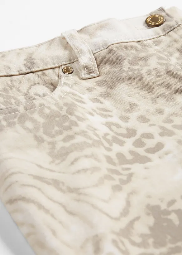 7/8-lang stretchbukse med print, bonprix