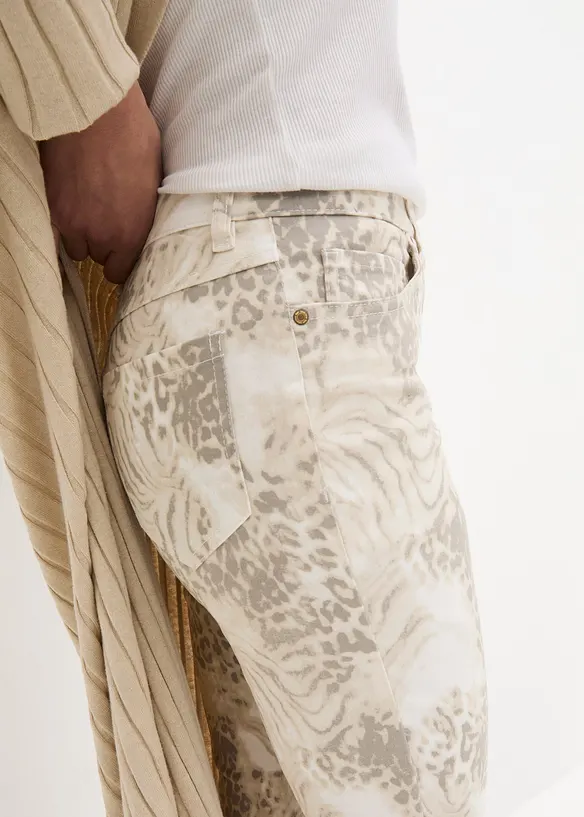 7/8-lang stretchbukse med print, bonprix