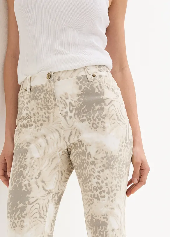7/8-lang stretchbukse med print, bonprix