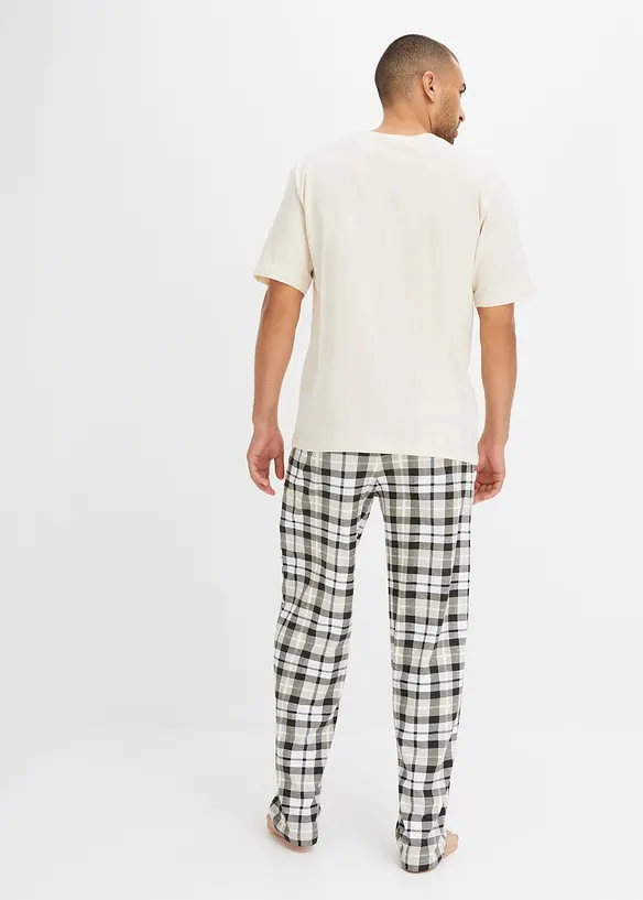 Pyjamas av økologisk bomull med korte ermer, bonprix