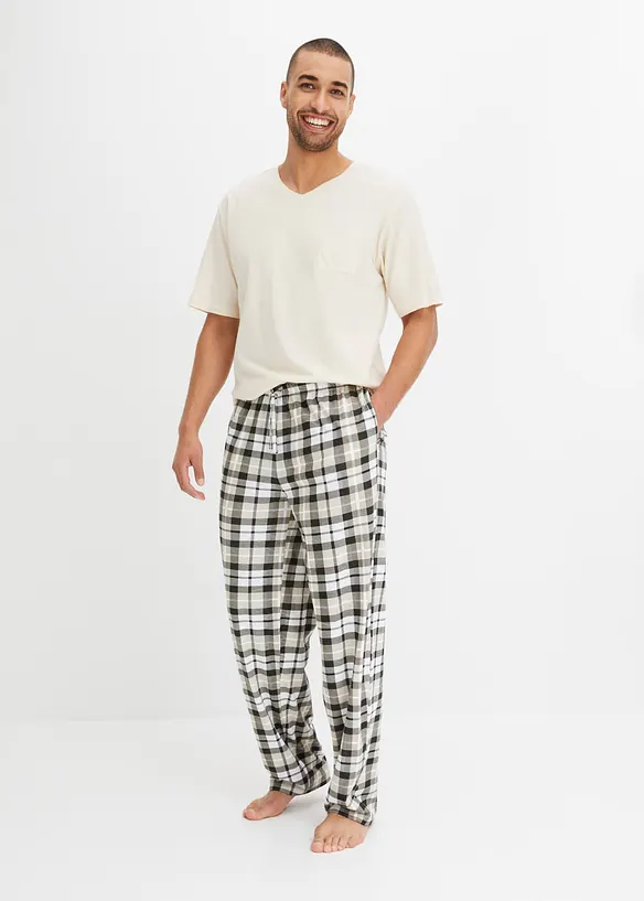 Pyjamas av økologisk bomull med korte ermer, bonprix