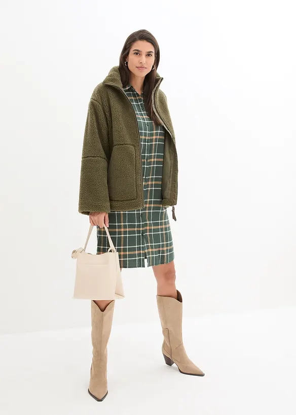 Fôret teddyfleece-jakke, bonprix