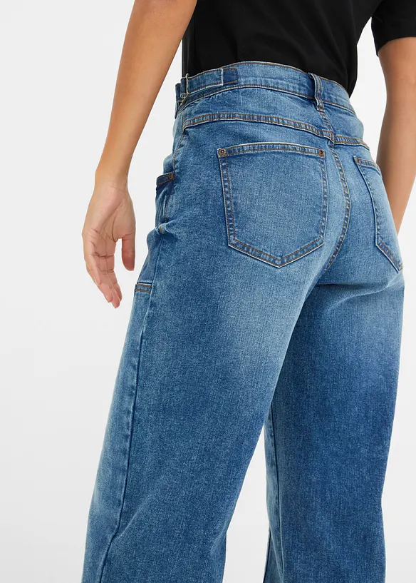 Wide Leg-jeans Mid Waist, bonprix
