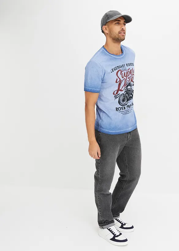 T-skjorte i økologisk bomull og vasket look, bonprix