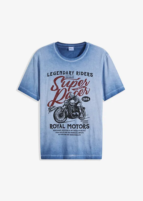 T-skjorte i økologisk bomull og vasket look, bonprix