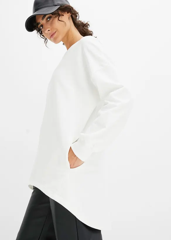 Oversized sweatshirt i 100% bomull, bonprix