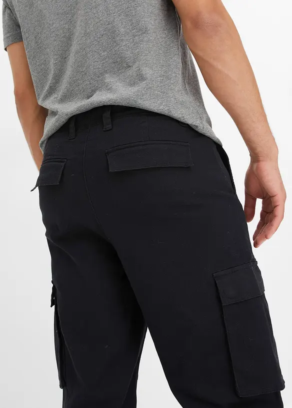 Loose Fit stretch-cargobukse, ekstra vid, bonprix