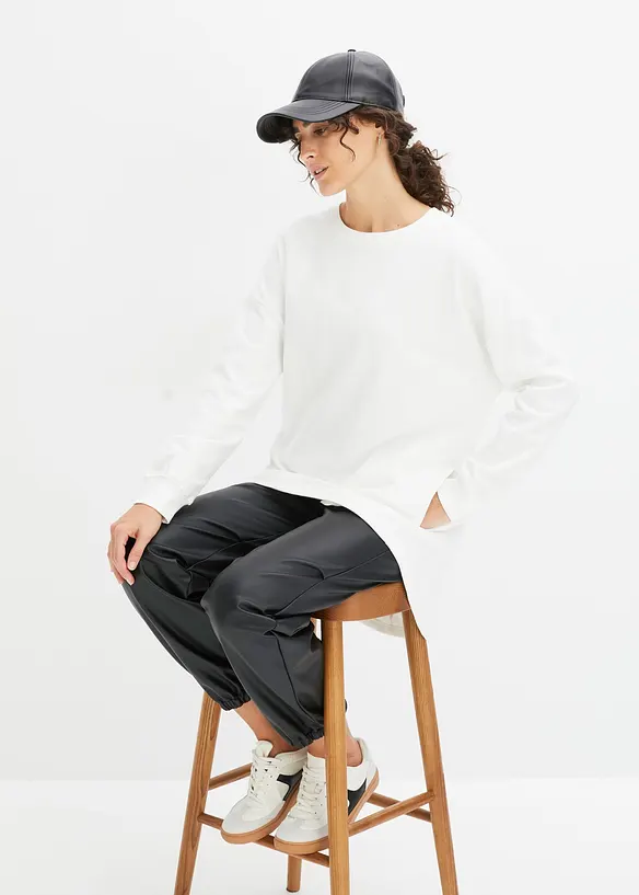 Oversized sweatshirt i 100% bomull, bonprix