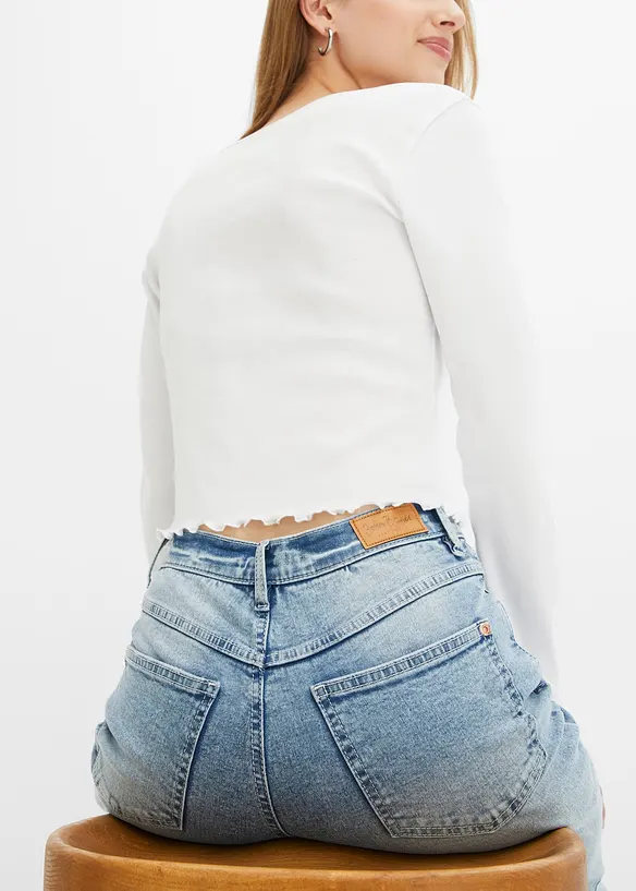 Mom-jeans High Waist, Stretch, bonprix