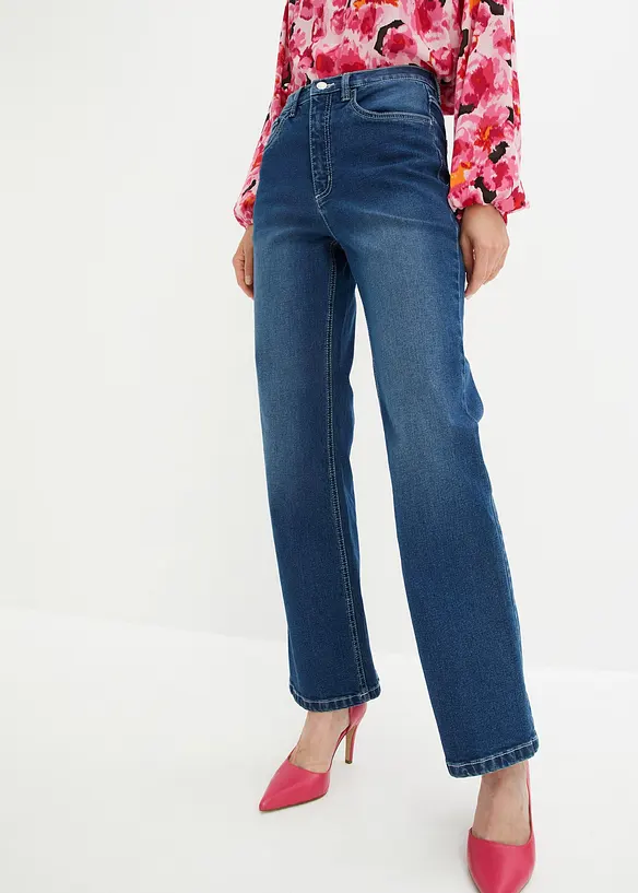 Wide Leg-jeans High Waist, bonprix