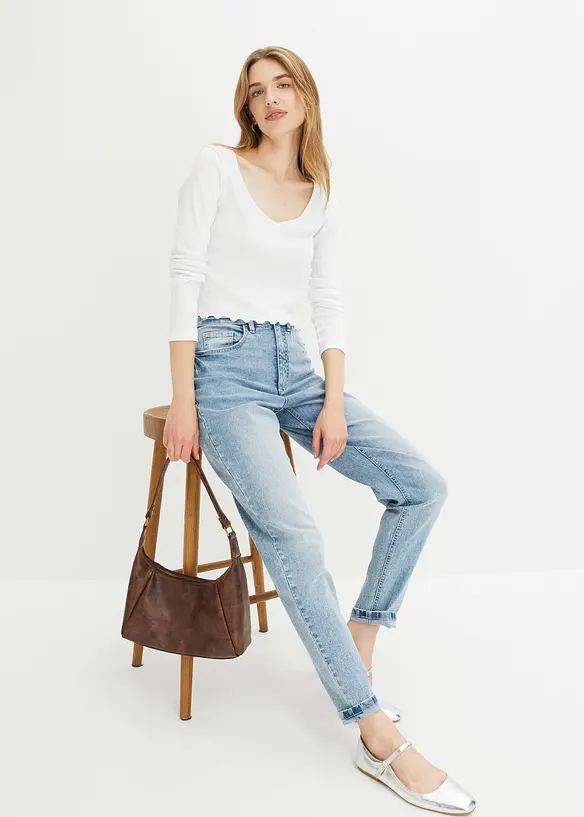 Mom-jeans High Waist, Stretch, bonprix