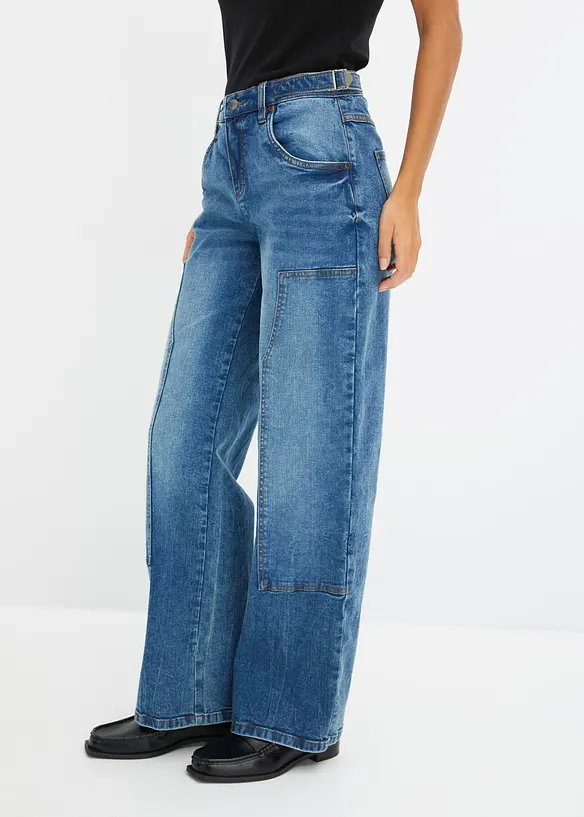 Wide Leg-jeans Mid Waist, bonprix