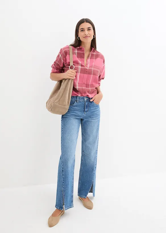 Flanellskjorte av 100% bomull, bonprix