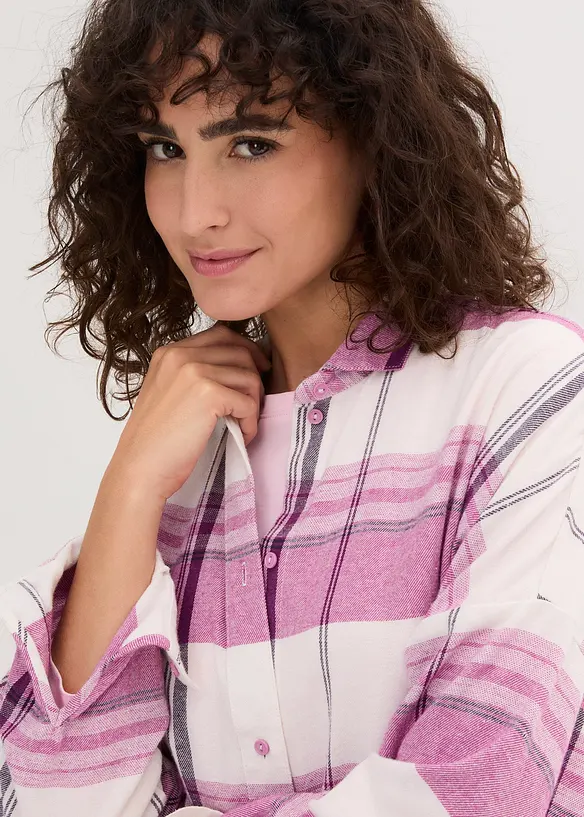 Flanellskjorte av 100% bomull, bonprix