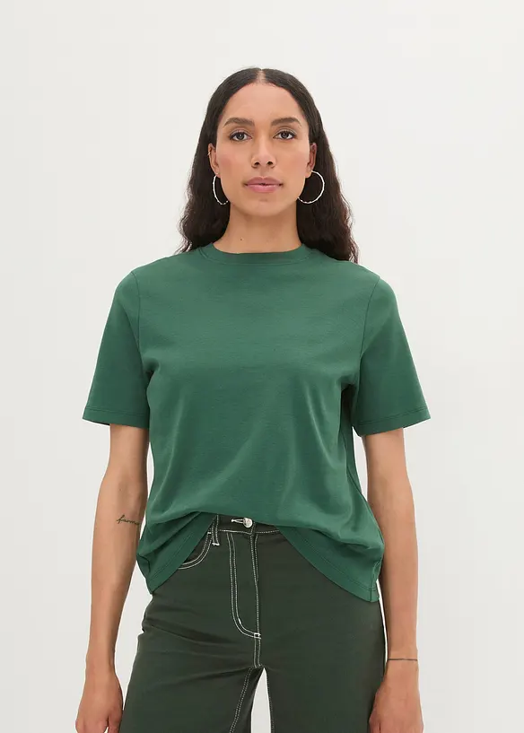 T-skjorte i formstabil, økologisk bomull, bonprix