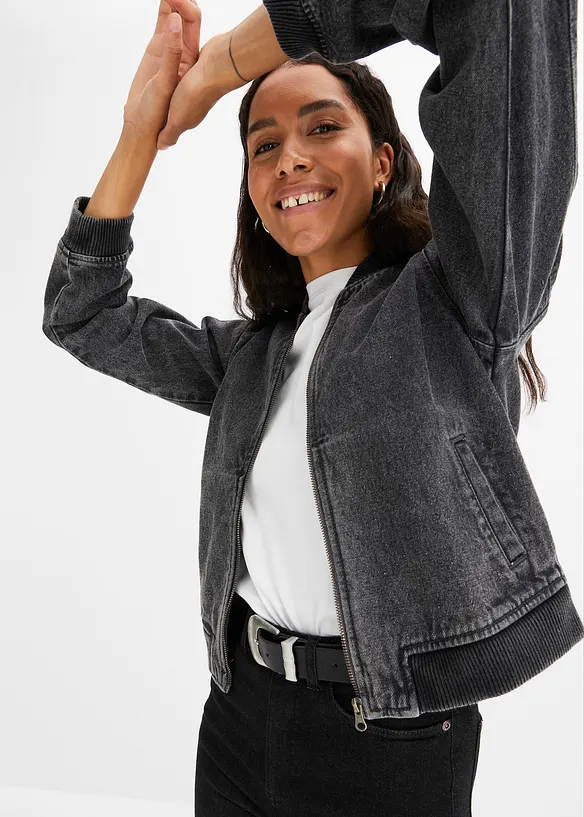 Denim bomberjakke, bonprix
