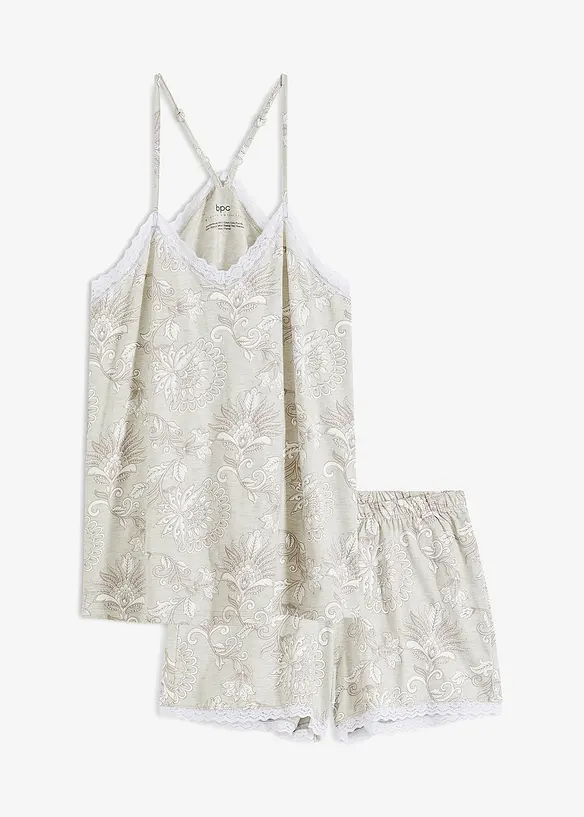 Kort pyjamas med spagettistropper, bonprix