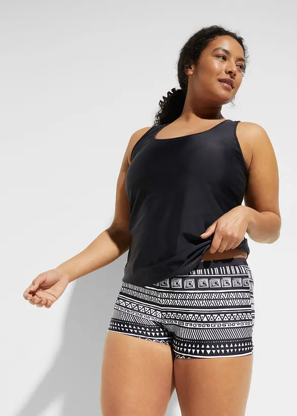 Tankini (3-delt sett) med bustier-bikinioverdel, bonprix