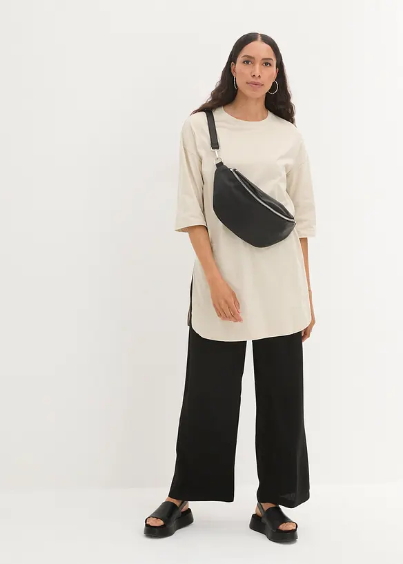 Oversized, lang topp i 100% økologisk bomull, bonprix