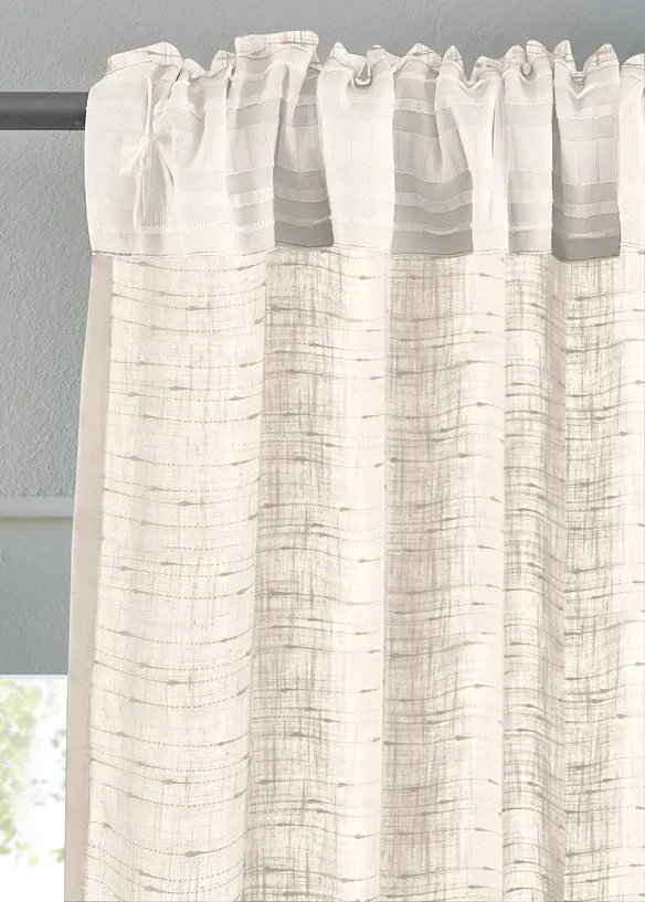 Gardin med struktur, i flere størrelser (1-pack), bonprix