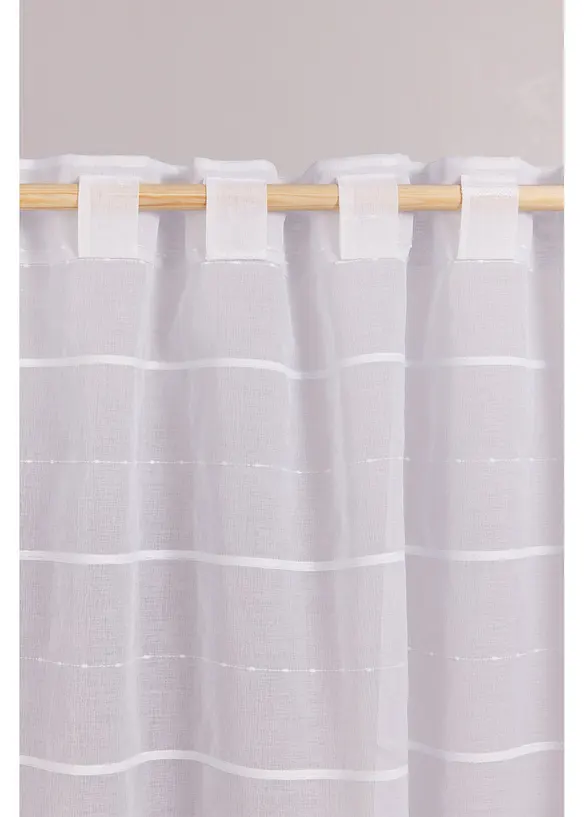 Gardin med 3D-striper (1-pack), bonprix