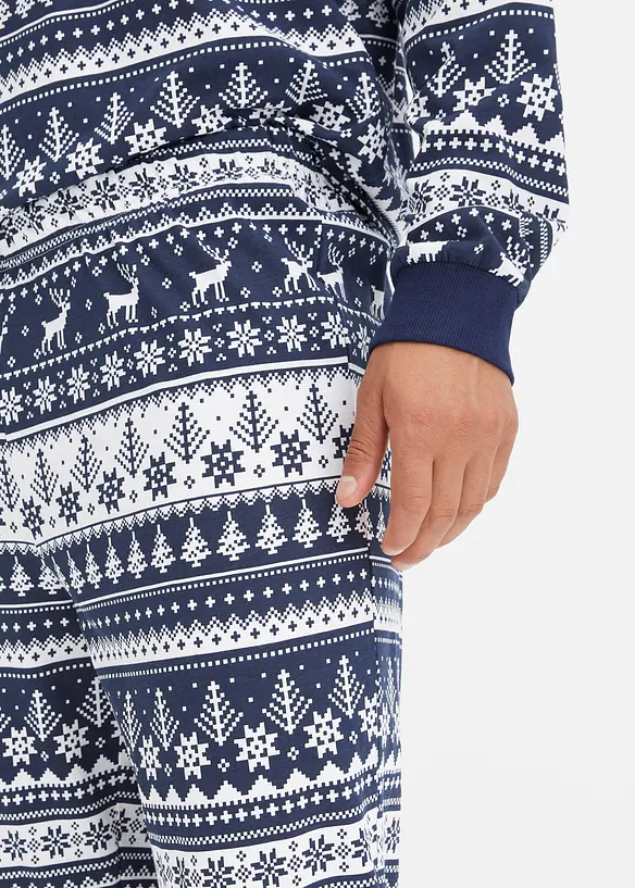 Pyjamas av økologisk bomull med lange ermer, bonprix
