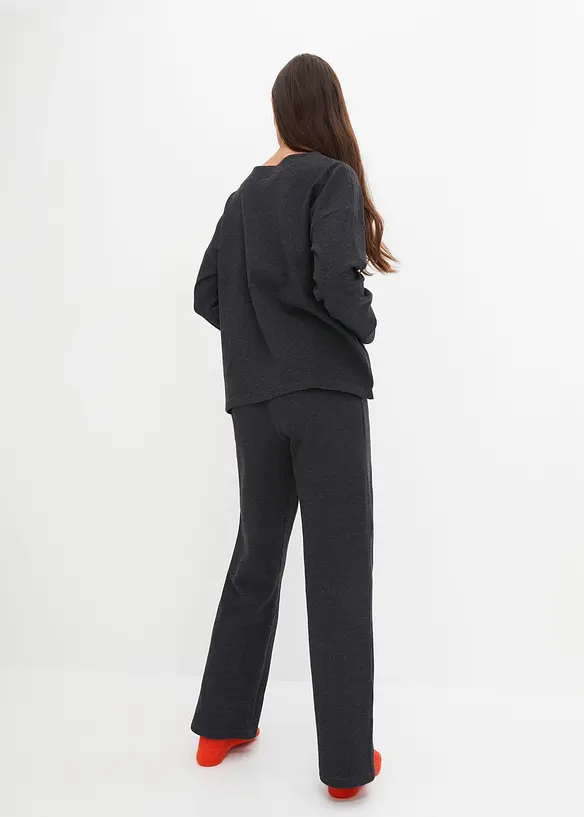 Loungewear-dress i strukturert jersey, bonprix