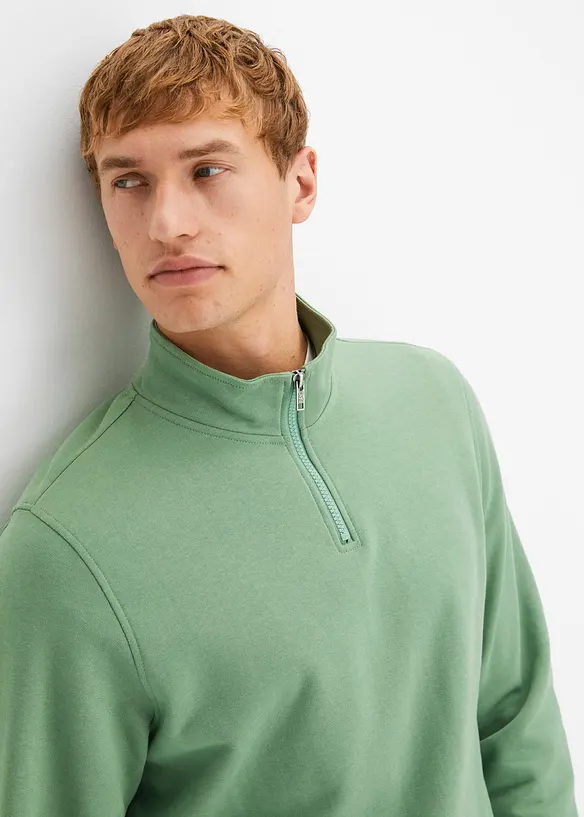 Sweatshirt med troyer-krage, bonprix