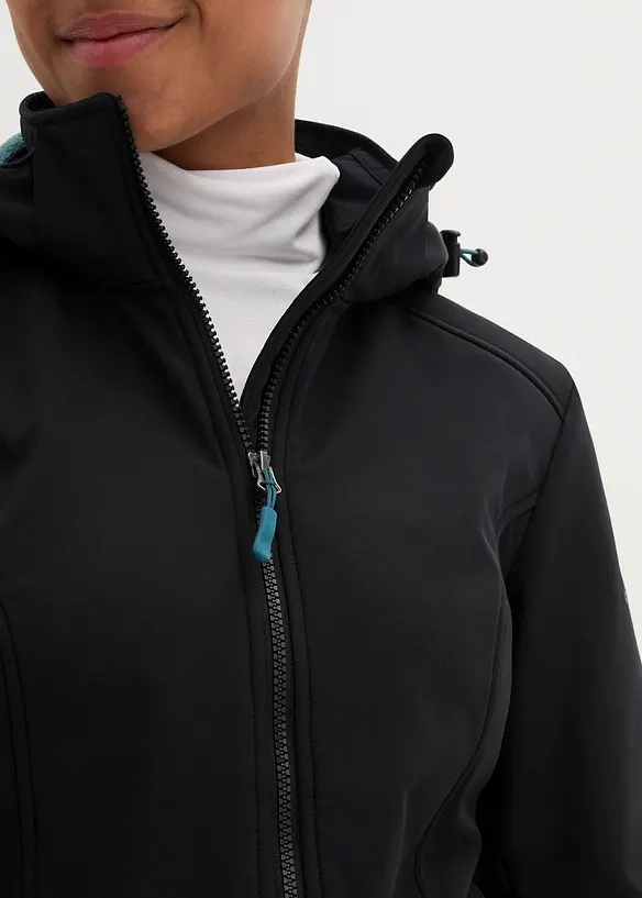 Lang funksjonsjakke i softshellmateriale med pilefleece, bonprix