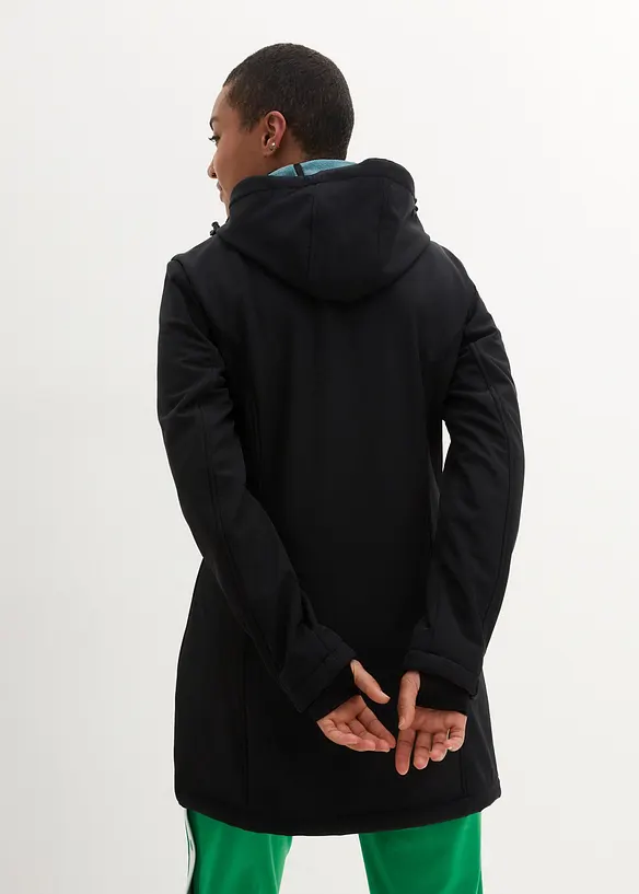 Lang funksjonsjakke i softshellmateriale med pilefleece, bonprix