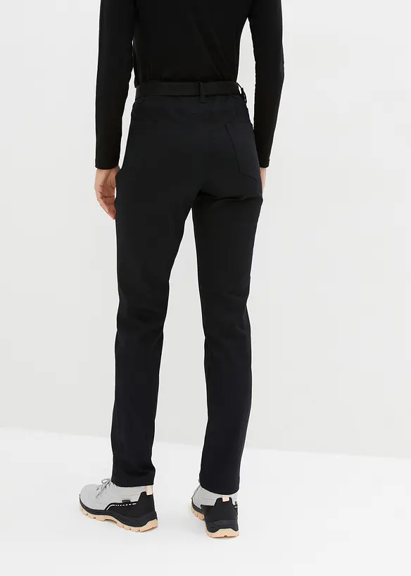 Vannavstøtende funksjonsbukse i twill med stretch og belte, bonprix