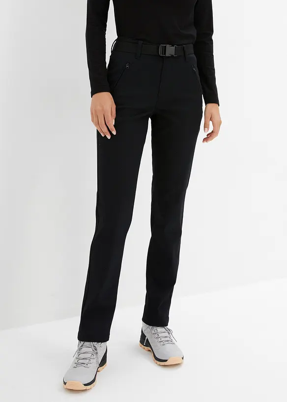Vannavstøtende funksjonsbukse i twill med stretch og belte, bonprix