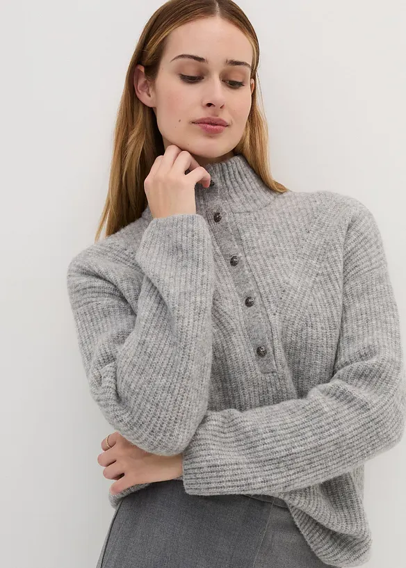 Oversized ullgenser med alpakka, bonprix