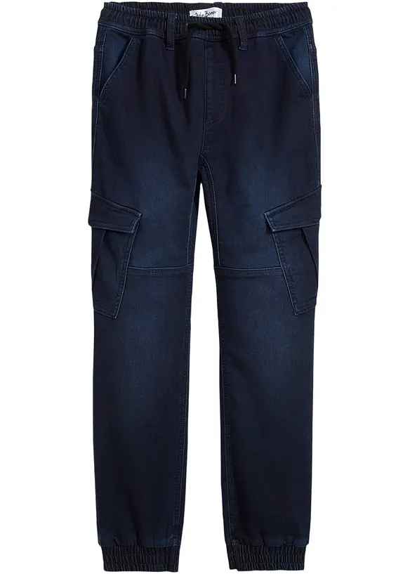 Jeans med cargolommer for barn, Regular Fit, bonprix