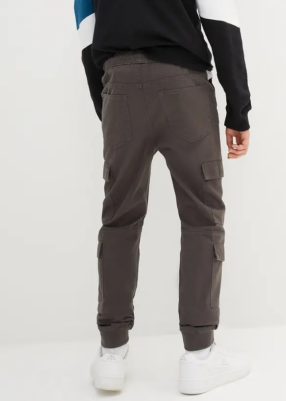 Slip on-cargobukse i 100% bomull, Regular Fit, bonprix