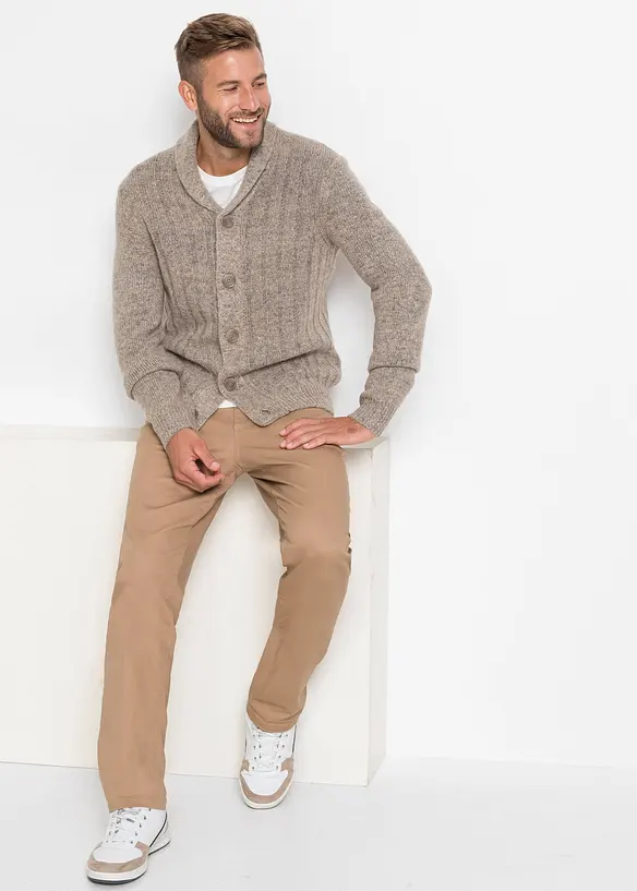 Cardigan med ribbemønster, bonprix