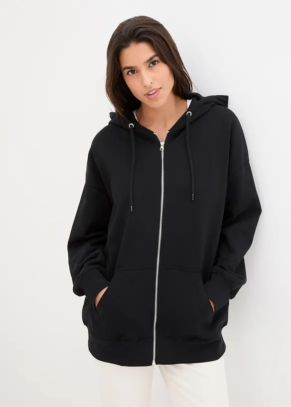 Sweatjakke med hette, bonprix