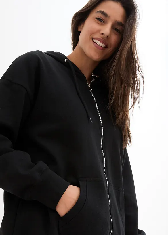Sweatjakke med hette, bonprix