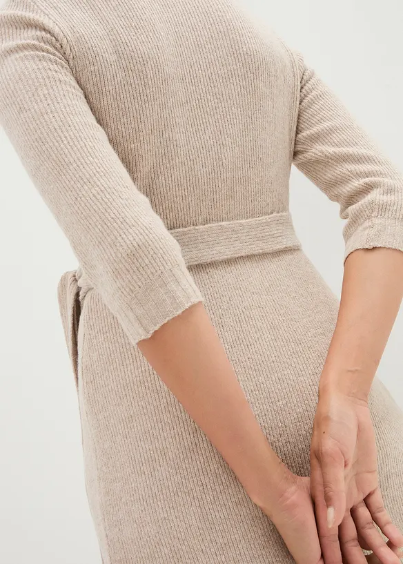 Svært myk og strikket mammakjole med 3/4-lange ermer, bonprix