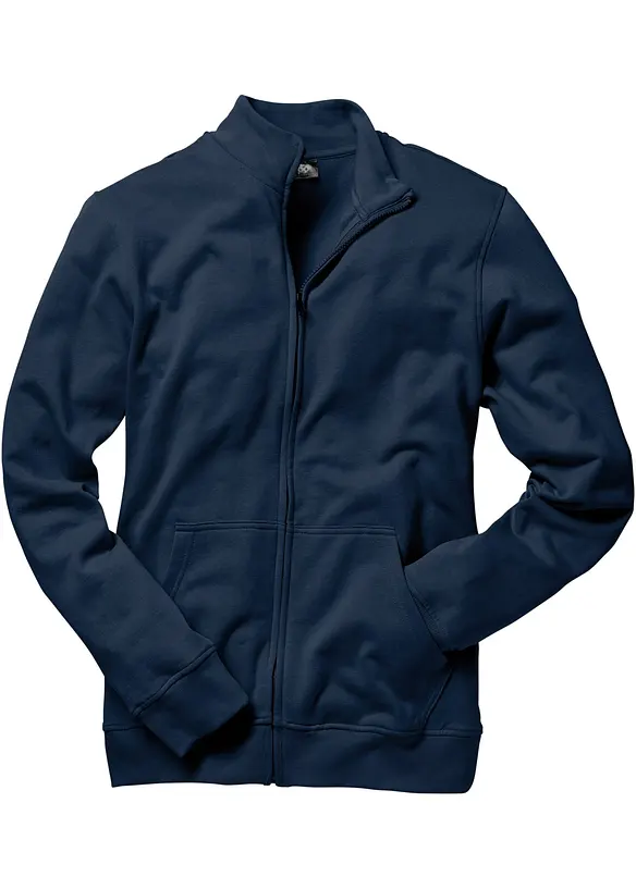 Sweatshirtjakke med høy kant i halsen, bonprix