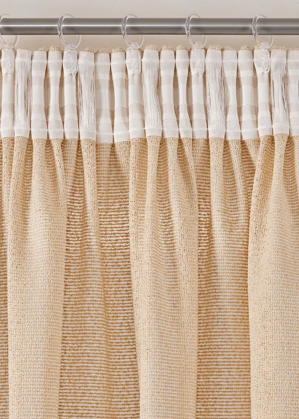 Jacquard-gardin med struktur (1-pack), bonprix