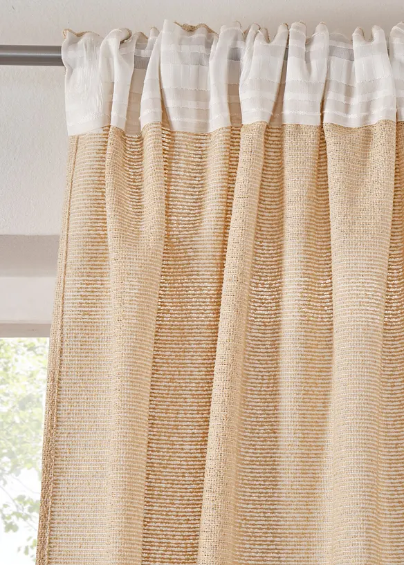 Jacquard-gardin med struktur (1-pack), bonprix