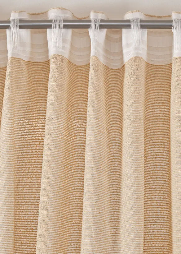 Jacquard-gardin med struktur (1-pack), bonprix