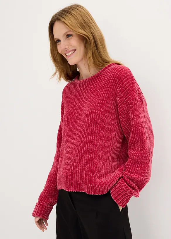Oversized genser i myk chenille, bonprix