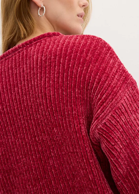 Oversized genser i myk chenille, bonprix